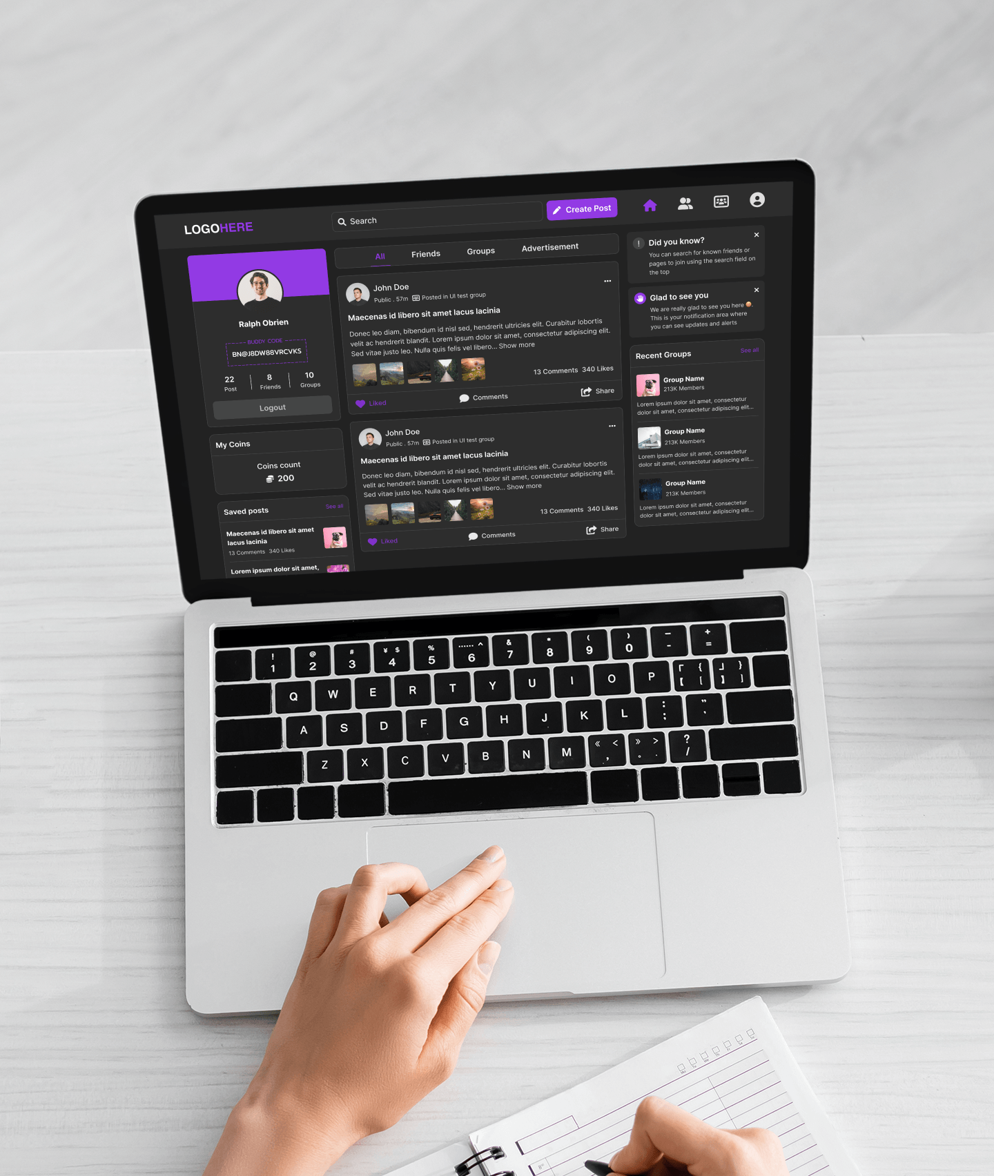 Social Platform Design Project